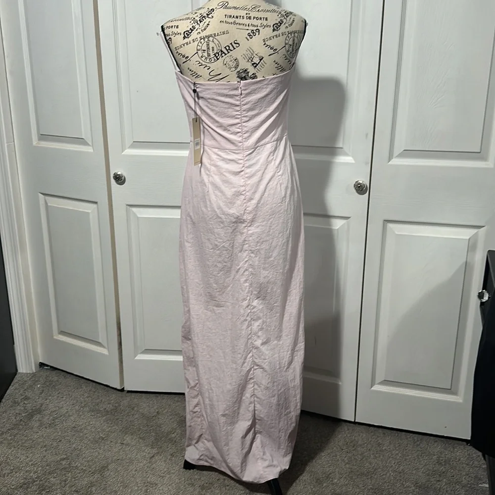 Bec + Bridge Adrianna Strapless Maxi Dress in “Quartz Pink”